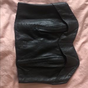 Black Leather Corset